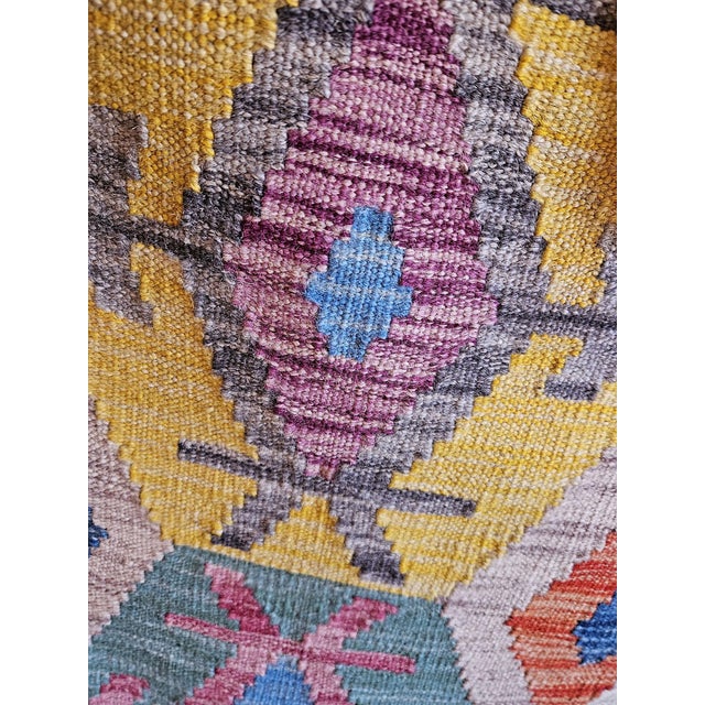 Vintage Multicolored Hand Knotted Afghan Tribal Kilim, 2010s For Sale - Image 6 of 8