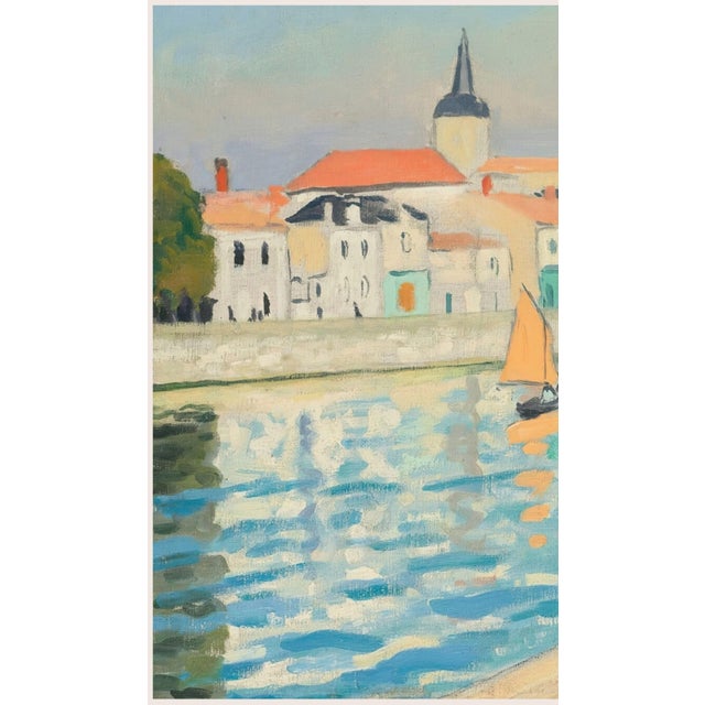 Bunny Williams Home Vintage Coastal Art Print – French Harbor Fishermen by Albert Marquet, 60" X 40" For Sale - Image 4 of 7