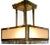 Late 20th Century Antique Pendant Light Art Deco Style Brass and Glass For Sale - Image 5 of 7