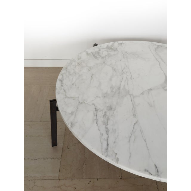 Large Centerpiece Table with Marble Top from Knoll, 1960s For Sale - Image 4 of 12