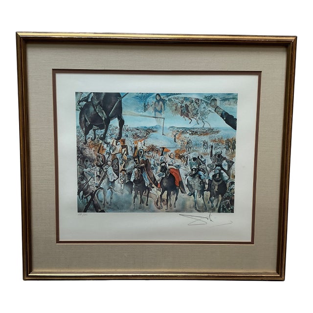 Salvador Dali "The Battle of Tetuan" Signed Numbered Lithograph With Coa Receipt For Sale