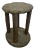 Vintage Decorative Metal-Clad Stool or Pedestal With Hand-Tacked Surface and Patina For Sale