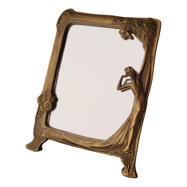 Art Nouveau Table Mirror by Pierre Bex, France, 1970s For Sale