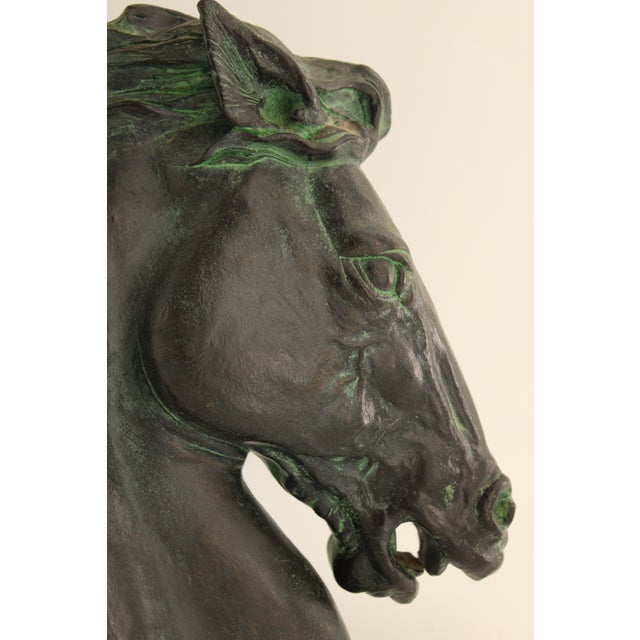 VTG Flaming Mane Horse Head Sculpture by J. Killian Spratt, Austin Productions For Sale In Dallas - Image 6 of 6