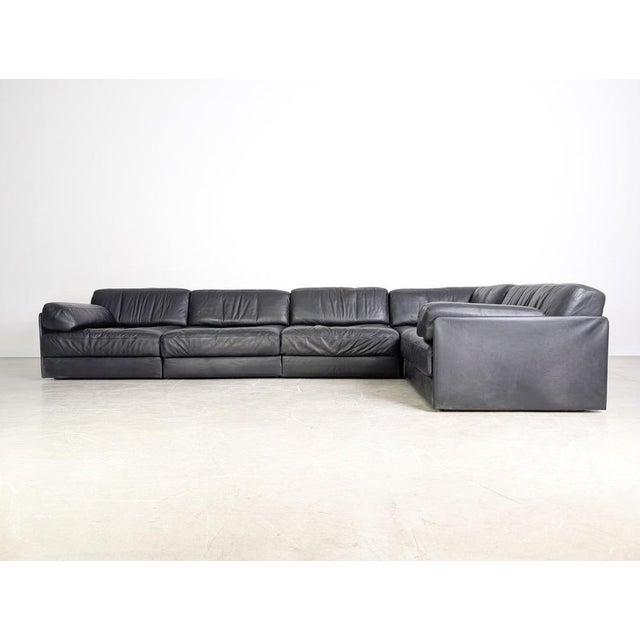 Black DS 76/78 Modular Sofa in Leather from de Sede For Sale - Image 8 of 15