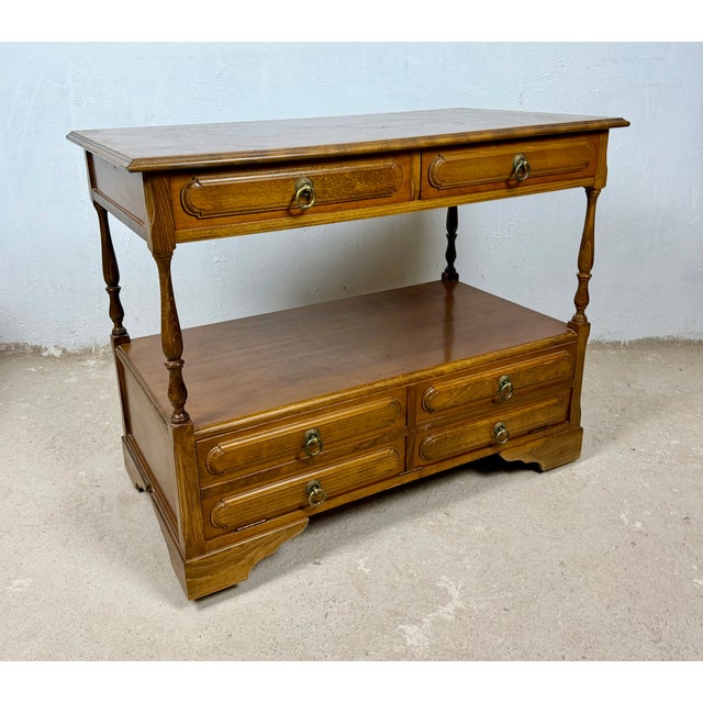Spanish Sideboard with Shelves and Six Drawers, 1980s For Sale - Image 9 of 14