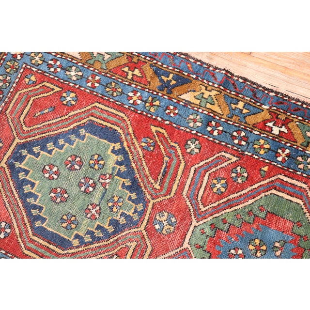 Textile Antique Zabihi Collection Persian Heriz Runner For Sale - Image 7 of 10