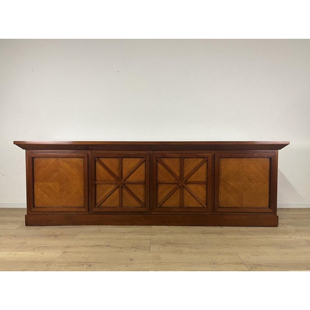 Italian Wooden Sideboard with Cross Motifs, 1980s For Sale - Image 9 of 9