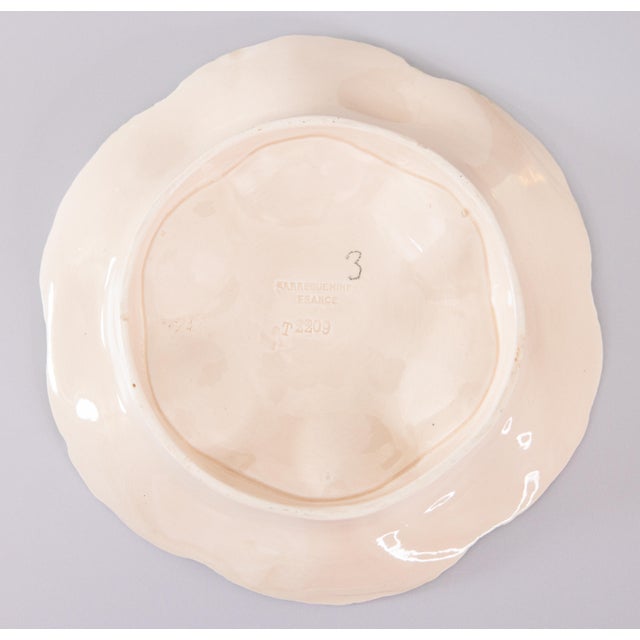 Late 19th Century Antique French Sarreguemines Majolica Oyster Plate, Circa 1870 For Sale - Image 5 of 7