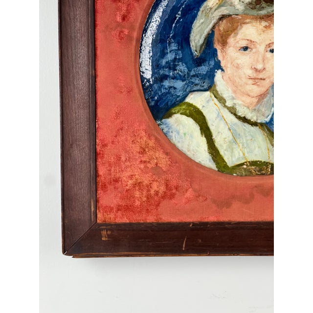 Traditional Antique Pair Framed Portrait Plates by Haviland Co Limoges France C. Mid 19th Century For Sale - Image 3 of 17