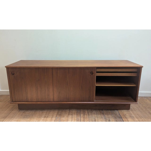Wood Danish Modern Mid Century Teak Sideboard Dyrlund For Sale - Image 7 of 12