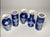 Late 20th Century Vintage Blue and White Cherry Blossom Porcelain Petite Mini Vases For Sale - Image 5 of 7