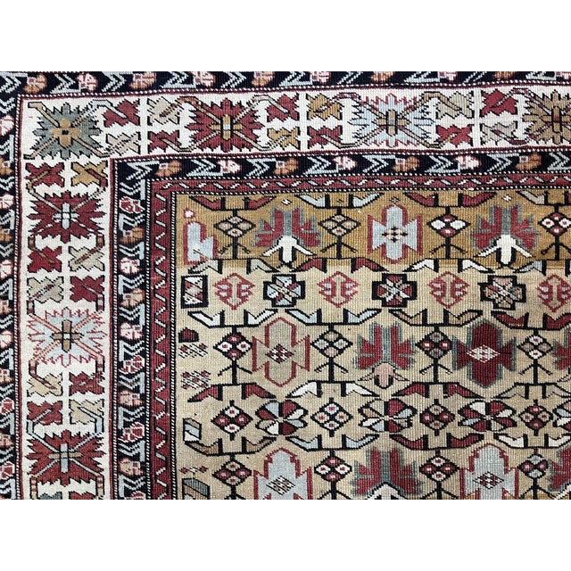 Fine Antique Kuba Rug 4’0" X 5’8” For Sale - Image 4 of 6