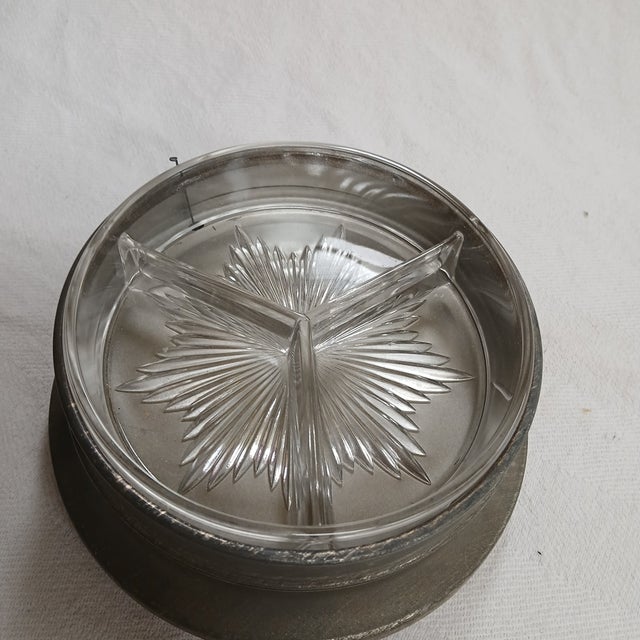 1940s Thorens Aluminum Powder Puff Wind Up Music Box For Sale - Image 6 of 11