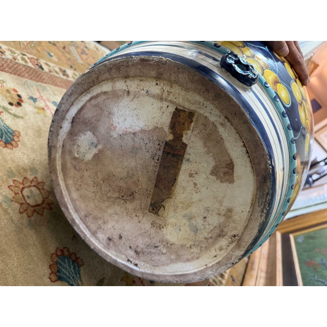 Hand Painted Italian Majolica Urn For Sale - Image 12 of 12