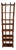 Tall & Narrow Rattan Bamboo Etagere Bookshelf With Iron Finials For Sale