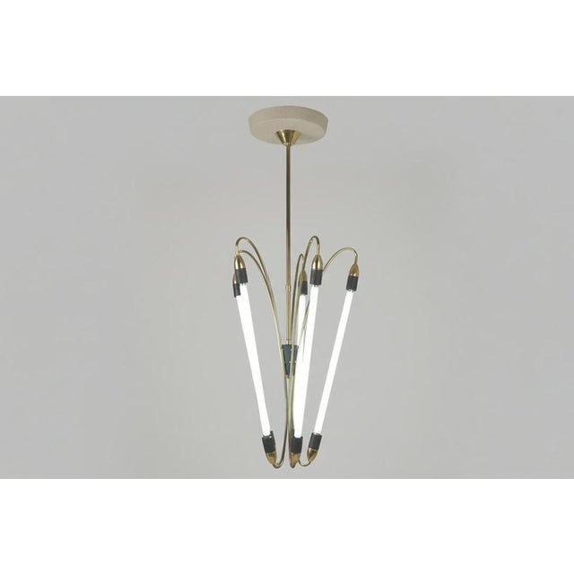 Neon Lamp in Brass, Germany, 1950s For Sale - Image 6 of 6