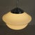 Art Deco Pendant Lamp with White Glass Shade, 1930s For Sale - Image 3 of 18