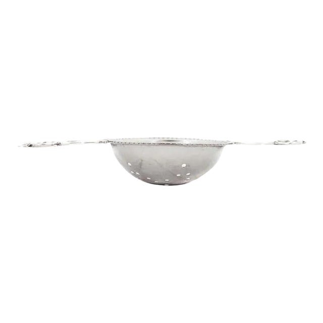 1930s Sterling Silver Tea Strainer For Sale