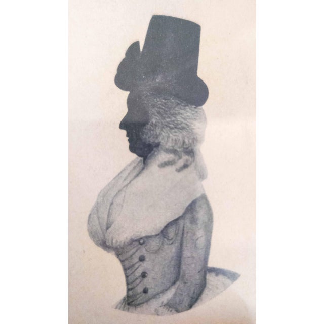 20th Century Pair of Silhouette Lithograph Print Portraits in Birdseye Maple Frames For Sale - Image 10 of 13