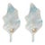 Mazzega Murano 1980s Large Blue Murano Glass Leaf Sconces - A Pair For Sale - Image 4 of 10