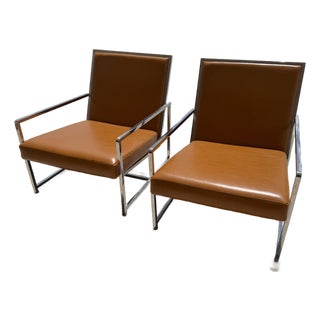 1980s Sleek Modern Lounge Chairs For Sale