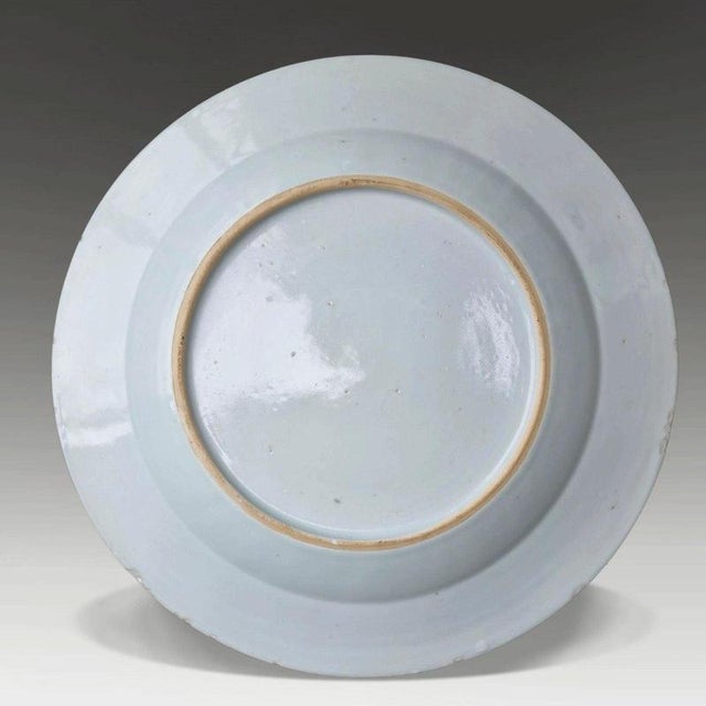 Ceramic Antique Chinese Yongzheng Period Blue and White Porcelain Dish, 1725 For Sale - Image 7 of 8
