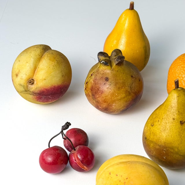 Mid 20th Century Vintage Italian Hand-Carved Stone Fruit Collection, 10 Pieces For Sale - Image 5 of 8