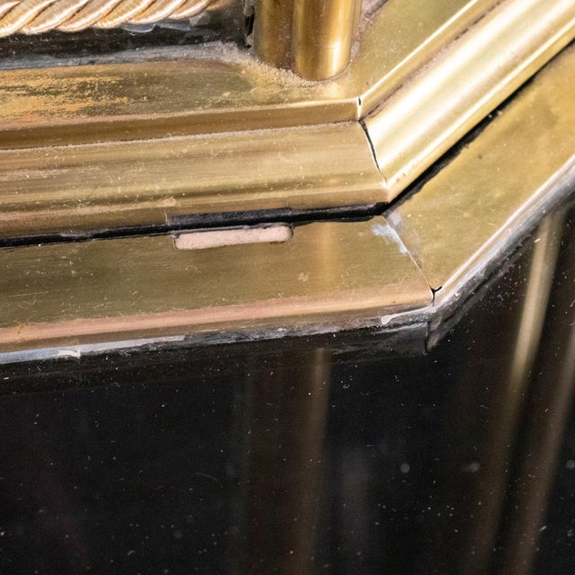 19th Century Napoleon III Black Lacquer and Brass Display Cabinet For Sale - Image 11 of 12