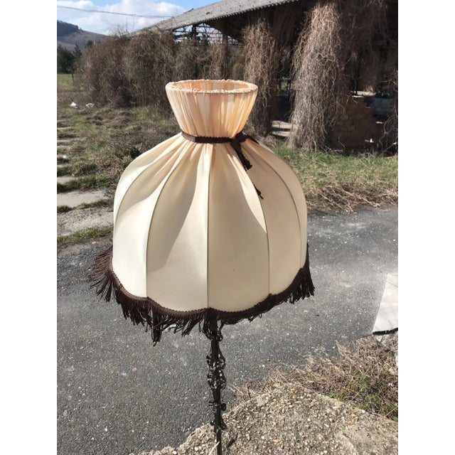 1950s Wrought Iron Floor Lamp, 1950s For Sale - Image 5 of 8