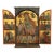 Antique 18thC Greek Orthodox Triptych Icon Virgin Mary & Saints Egg Tempera 1700 For Sale