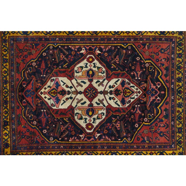 1910s Antique Bakhtiari Rug 5'0'' X 6'4'' For Sale - Image 5 of 11