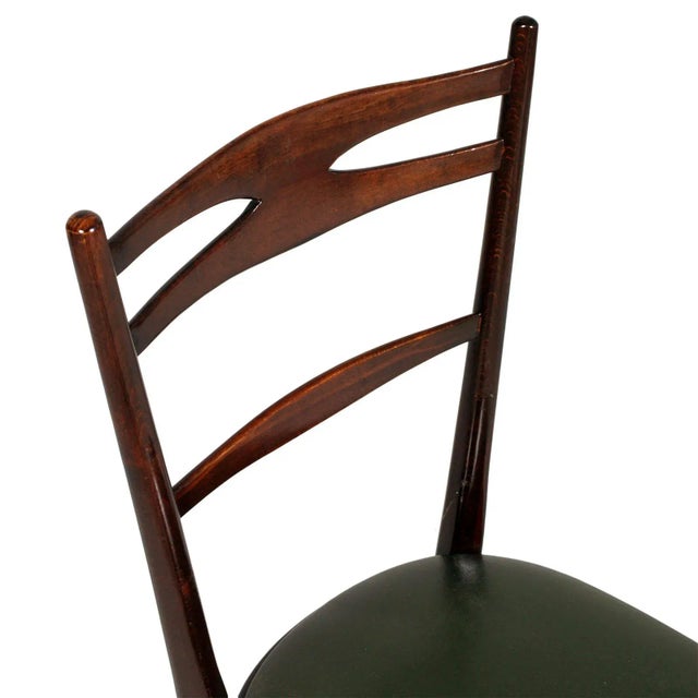 1950s Set of Brown Walnut Side Chairs by Carlo de Carli, 1950s For Sale - Image 5 of 8