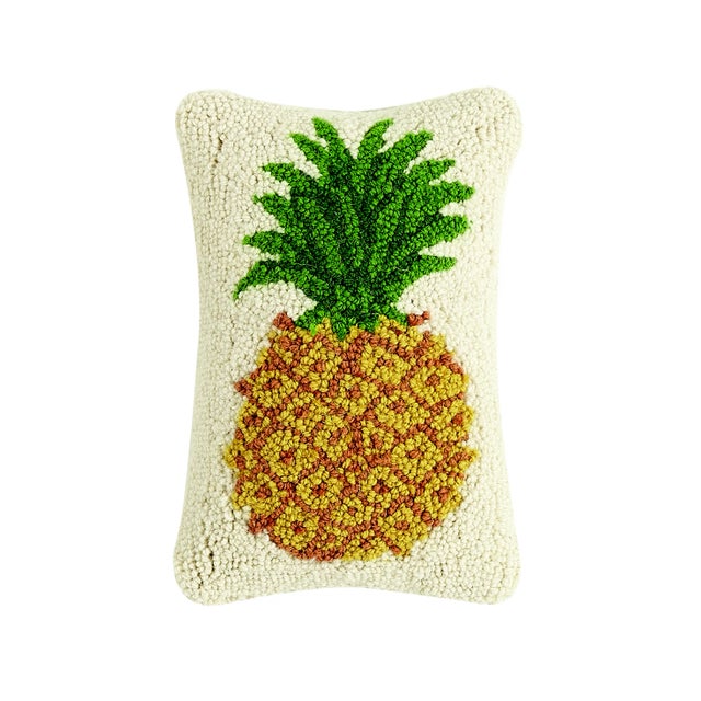 Contemporary Pineapple Hook Pillow, 8" x 12" For Sale - Image 3 of 3