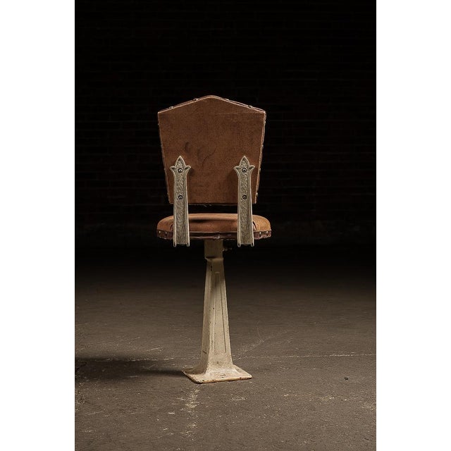 Antique Soda Fountain/Lunch Counter Stool For Sale - Image 4 of 7