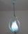 Stunning Murano chandelier by artist Ercole Barovier in rare blu color. The pendant consists of 6 glass elements and a...
