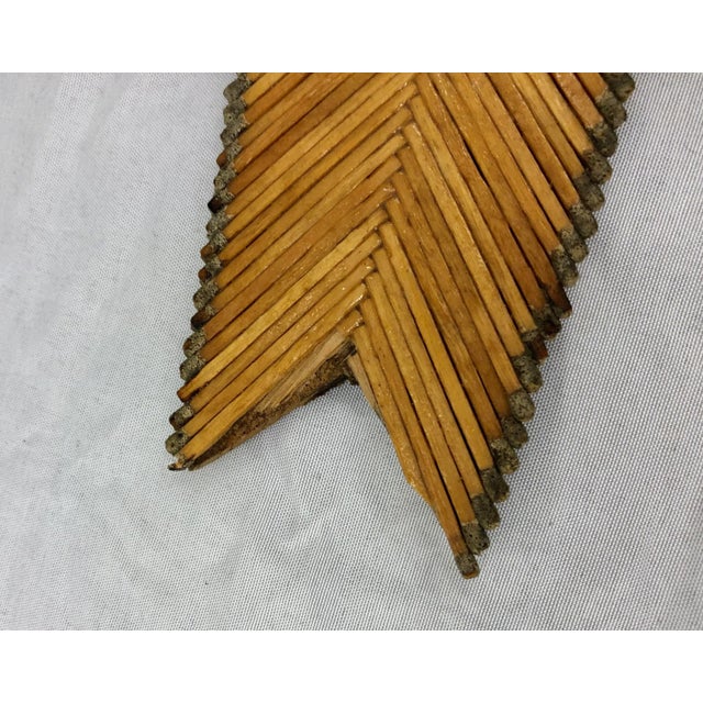 Antique Folk / Tramp Art Match Stick Cross For Sale - Image 9 of 13