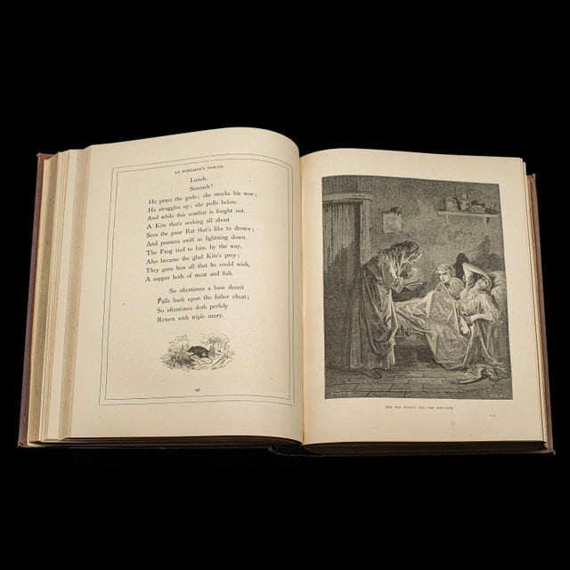 Antique the Fables Book, Historic Literature, English, Illustrated, Victorian For Sale - Image 9 of 12