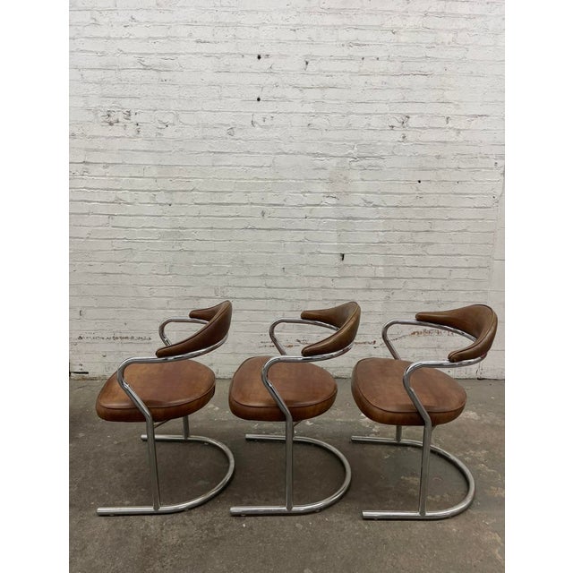 1970s 1970’s Vintage Daystrom Postmodern Chrome Cantilever Chairs - 1 Available For Sale - Image 5 of 10