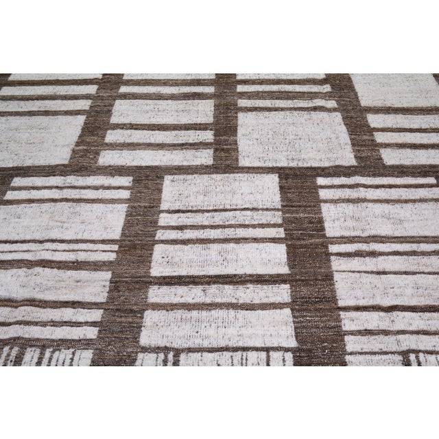 Moroccan Moroccan Hand Knotted Wool Rug,10'5"X14'8" For Sale - Image 3 of 6