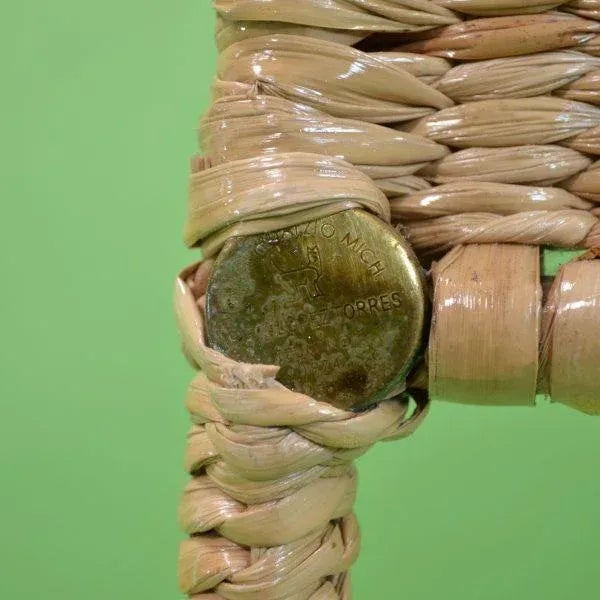 Mario Lopez Torres Twin Size Headboard. There are minor imperfections to the hand-made woven rattan. (see photos)