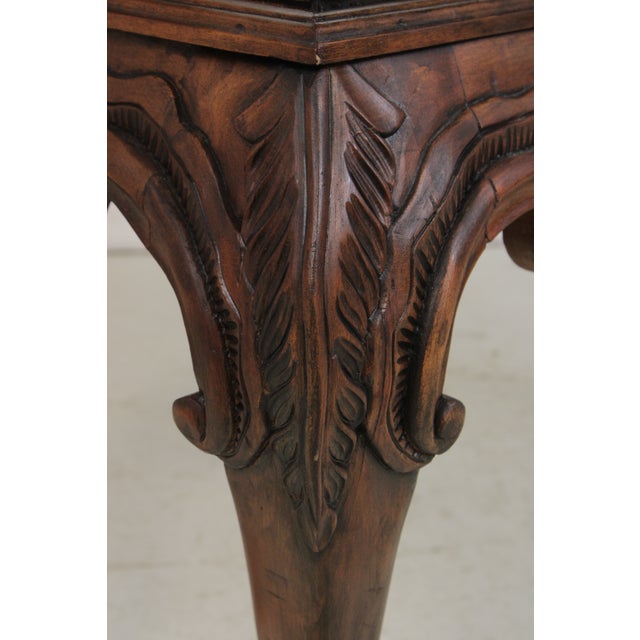 Georgian Style Mahogany Marble Top Console Table For Sale - Image 13 of 15