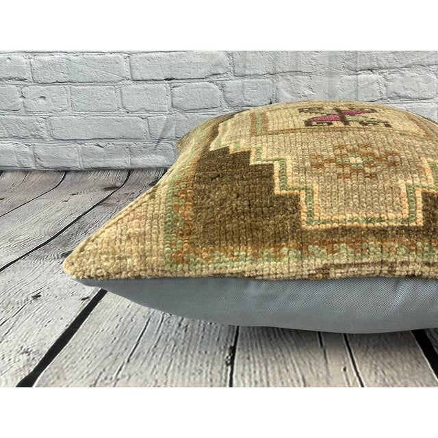 20 x 20 Rug Pillow Cappadocian Dreamy Turkish Pillow Cushion Cover For Sale - Image 4 of 4