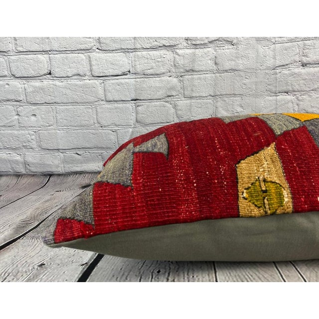 16 x 24 Kilim Pillow Turkish Anatolian Whispers Pillow Cushion Cover For Sale - Image 4 of 4