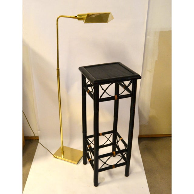 Brass 1970s Mid-Century Modern Original Koch & Lowy Pharmacy Lamp Brass Steel Floor Lamp For Sale - Image 8 of 17