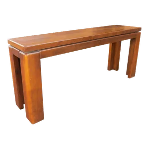 Vintage Solid Walnut Console Table