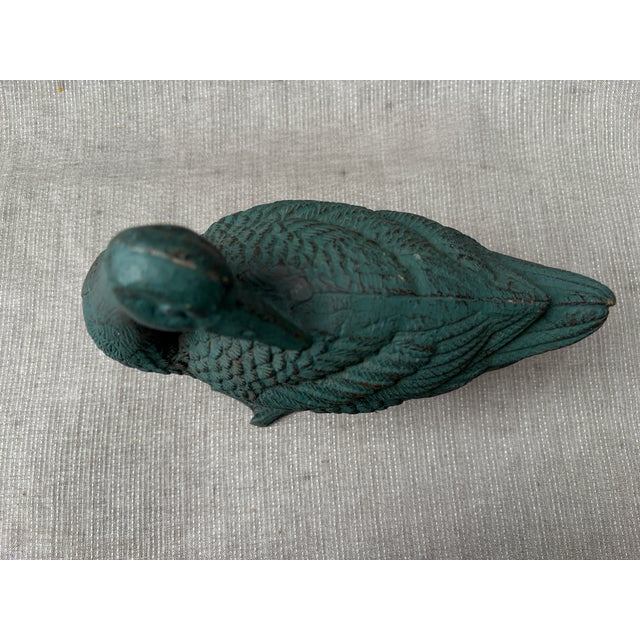 Vintage Green Cast Iron Statue For Sale - Image 14 of 18