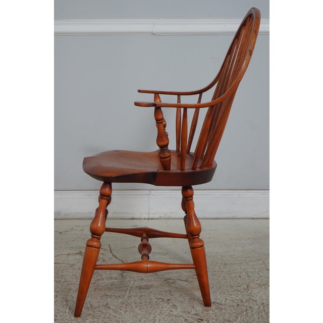 Traditional Pair of FWW Mixed Wood Windsor Armchairs For Sale - Image 3 of 18