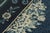Textile Antique Chinese Peking Art Deco Rug in Blue With Ivory Floral Medallions For Sale - Image 7 of 7