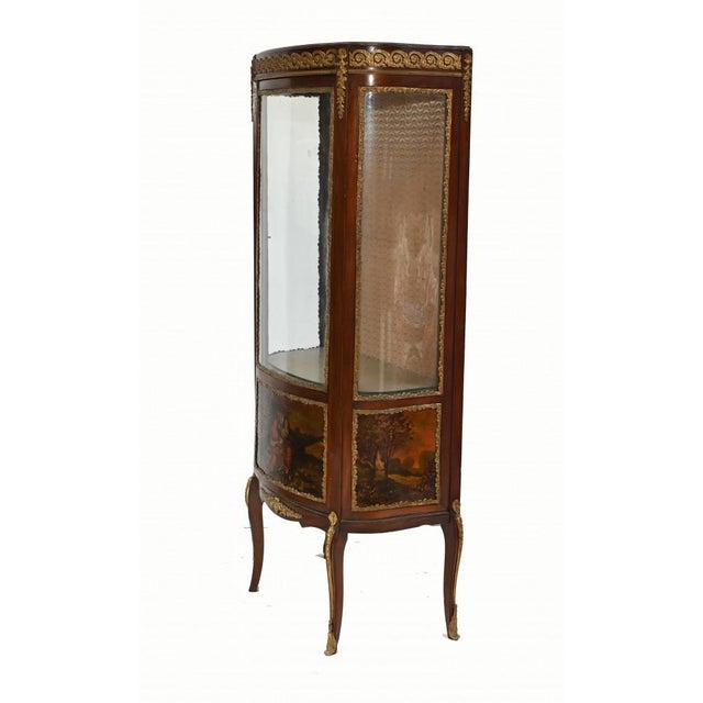 French Vitrine Painted Display Cabinet from Vernis Martin, 1890s For Sale - Image 6 of 10